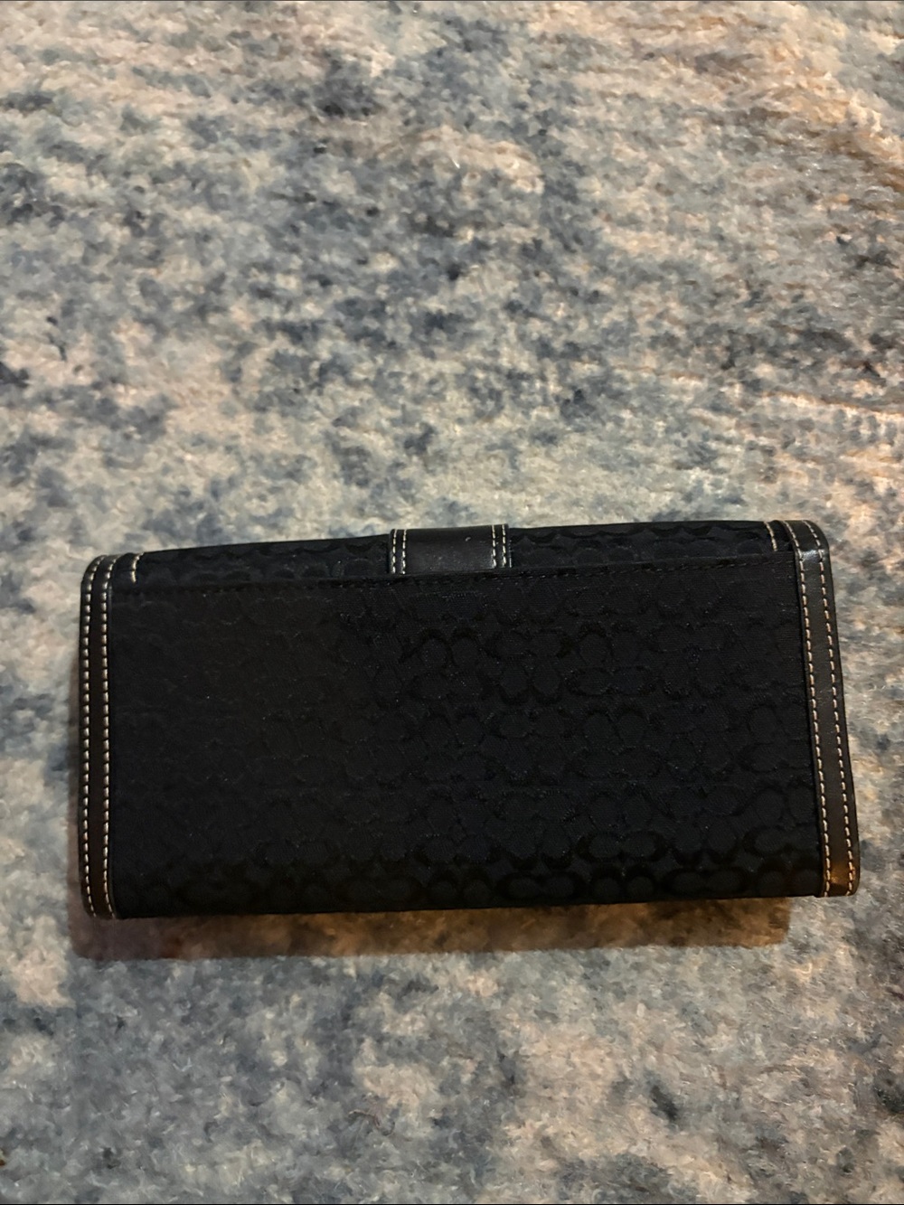 Coach Black Signature Continental Wallet with Gold Hardware - Picture 3 of 10
